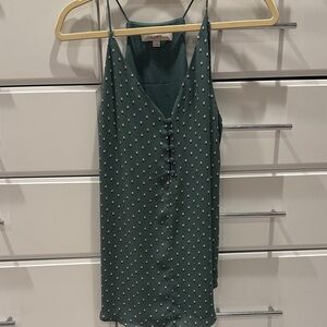 LOFT Teal with Flowers  Camisole